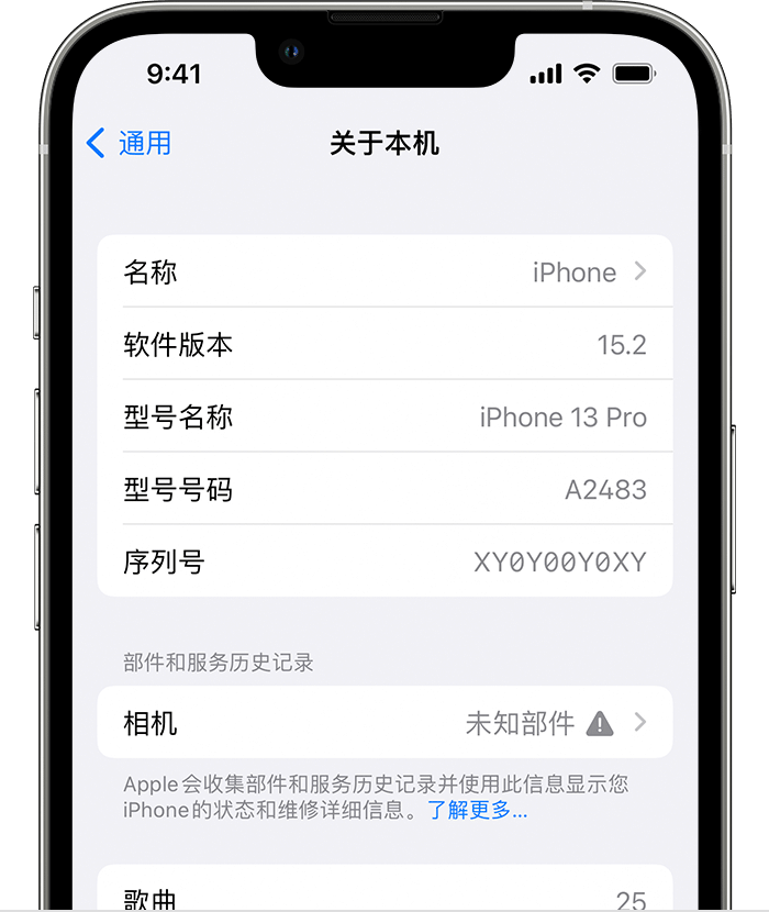 郴州苹果维修分享iPhone 出现提示相机“未知部件”是什么原因？ 